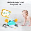 control future Crawling Crab Baby Toy - Infant Tummy Time Toys 3 4 5 6 7 8 9 10 11 12 Babies Boy 3-6 6-12 Learning Crawl 9-12 12-18 Walking Toddler 36 Months Old Music Development 1st Birthday Gifts