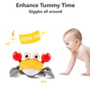 control future Crawling Crab Baby Toy - Infant Tummy Time Toys 3 4 5 6 7 8 9 10 11 12 Babies Boy 3-6 6-12 Learning Crawl 9-12 12-18 Walking Toddler 36 Months Old Music Development 1st Birthday Gifts