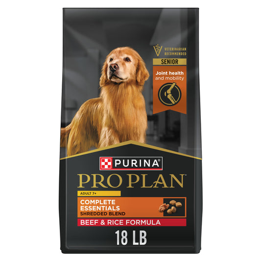 Purina Pro Plan Complete Essentials Shredded Blend Salmon and Rice Dog Food Dry Formula with Probiotics for Dogs - 33 lb. Bag