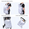 Orzbow Baby Winter Carrier Cover with Detachable Hood, Waterproof &amp; Windproof, with Big Pockets, Universal for Baby Carriers and Baby Waist Stool|with Storage Bag, Dark Grey Dinosaur