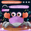 control future Crawling Crab Baby Toy - Infant Tummy Time Toys 3 4 5 6 7 8 9 10 11 12 Babies Boy 3-6 6-12 Learning Crawl 9-12 12-18 Walking Toddler 36 Months Old Music Development 1st Birthday Gifts