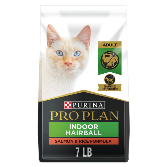 Purina Pro Plan Hairball Management, Indoor Cat Food, Turkey and Rice Formula - 16 lb. Bag