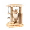 Made4Pets Cat Scratching Post Cat Scratcher Kitten Toys for Indoor Cats Wooden Ball Track Two-Layer Modern Sisal 17.7&quot; Tall Scratch Post Interactive Toy with Dangling Ball