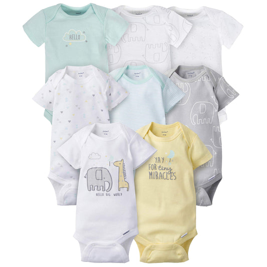 Gerber Baby 8-Pack Short Sleeve Onesie Bodysuits