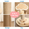 Made4Pets Cat Scratching Post Cat Scratcher Kitten Toys for Indoor Cats Wooden Ball Track Two-Layer Modern Sisal 17.7&quot; Tall Scratch Post Interactive Toy with Dangling Ball