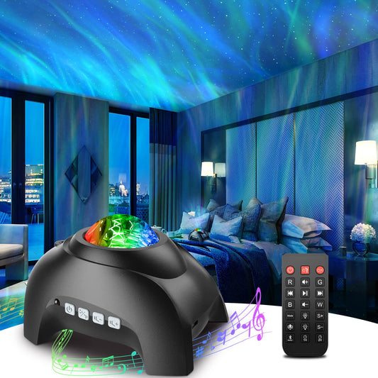 Rossetta Galaxy Projector, Star Projector LED Lights for Bedroom, White Noise Aurora Projector, Night Light for Kids Room, Adults Home Theater, Ceiling, Room Decor, Gift for Christmas, Birthday