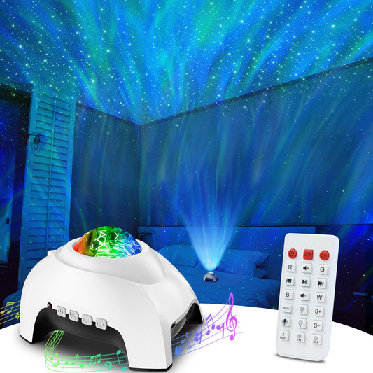 Rossetta Star Projector, Galaxy Projector for Bedroom, LED Night Light Aurora Projector with Bluetooth Speaker, White Noise, Timer and Remote, Room Decor, Gifts for Kids, Adults, Christmas, Birthday